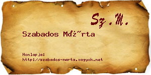Szabados Márta névjegykártya